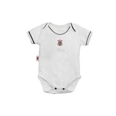 Imagem de Body Infantil Unissex Corinthians, Branco, Preto, P
