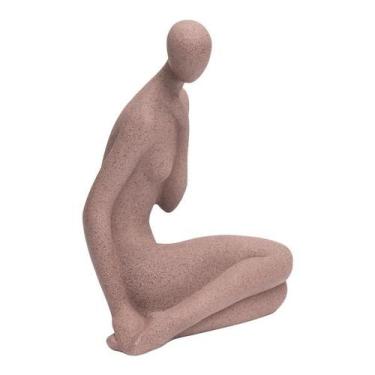Imagem de Escultura Enfeite Decorativo Pessoa Abstrata Sentada Em Poliresina Rús