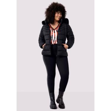 Imagem de Jaqueta plus size puffer com capuz removível lunender 66294, M