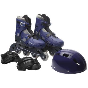 Imagem de Patins Ajustável C/ Acessórios Azul 38 ao 41 - Fenix AD01A - Fênix, Az