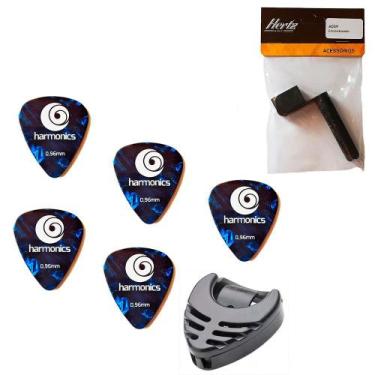 Imagem de Palhetas Guitarra Violão 0,96mm Heavy 5 unidades + Porta Palheta + Enc