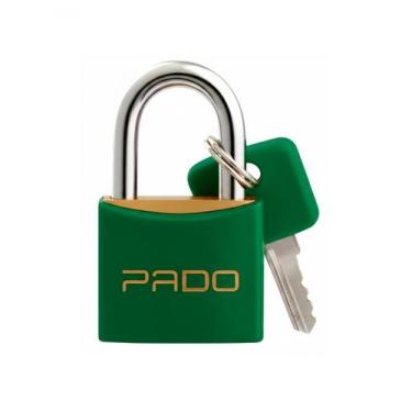 Imagem de Cadeado Pado 20mm Cores LT20 Compacto Multiuso com 2 Chaves, Verde