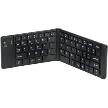 Imagem de Mini Teclado Dobrável Bluetooth Sem Fio ABNT2 para Celular, Tablet e PC, Recarregável, Portátil, Ultra Compacto, Armor 30x8,5cm (Preto)