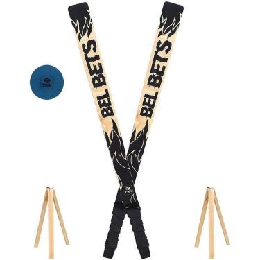 Imagem de Jogo de Taco Xtreme Black em Madeira com Grip Tape e Bolinha de Borracha Preto Belfix