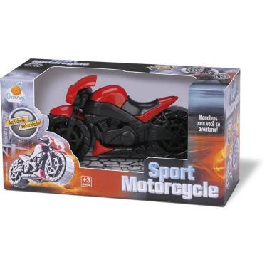 Imagem de Miniatura de Moto Esportiva Sport Motorcycle com Design Realista para Colecionadores Orange Toys