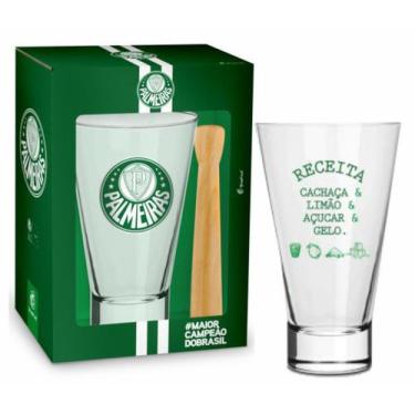 Imagem de Kit caipirinha personalizado palmeiras com 2 peças com copo de vidro 4