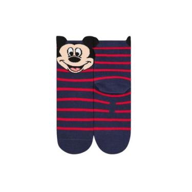 Imagem de Meia Infantil Kids Mickey Minnie e Amigos Lupo, 30 a 36, Marinho