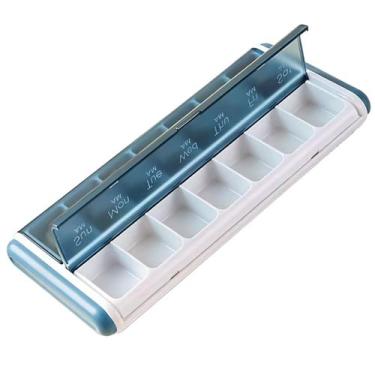 Imagem de Porta Remedio Comprimido Capsula Pilula Organizador Semanal Divisoria 