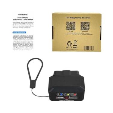 Imagem de Scanner OBD2 Bluetooth 5.0 12V Para IOS Android KONNWEI KW906 ELM327 F