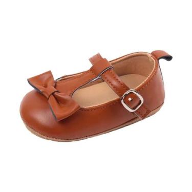Imagem de Sapatos De Princesa Para Bebê Menina Com Laço De Borboleta Antiderrapa