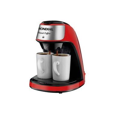 Imagem de Cafeteira Elétrica Mondial Vermelho e Inox 500W C-42-2X-RI