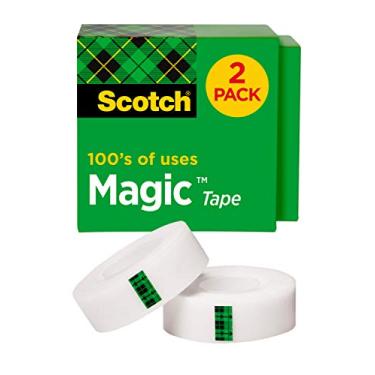 Imagem de Scotch Magic Tape, Standard Width, Invisible, Trusted Favorite, Engineered for Office and Home Use, 3/4 x 1000 Inches, 2-Pack (810-2PK-TB)