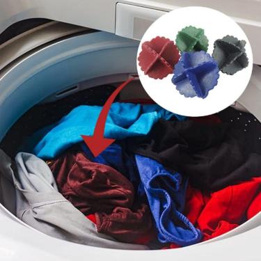 Imagem de  Conjunto 4 Bolas Bate Roupas Flexivel P/ Máquina de Lavar 