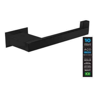 Imagem de Toalheiro Unilateral Inox Preto Fosco - Kromus Rt0304-ub