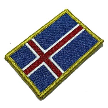 Imagem de BP0409V01 Bandeira Islândia Patch Bordado Fecho Contato