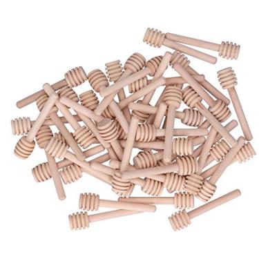 Imagem de Colher de mel, 50 p?s/conjunto 8 cm de gel¨¦ia de madeira para uso dom¨¦stico, pote de mel, agitador de mel, servidor para dispensa de mel, chuvisco, mel e lembrancinhas de casamento, artesanato pa