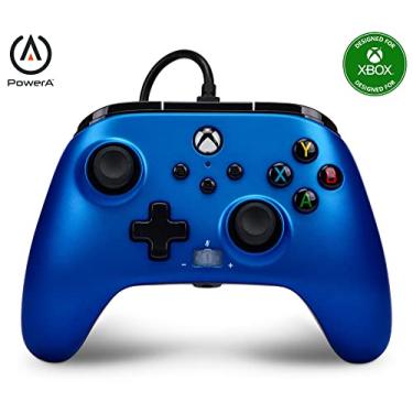 Imagem de PowerA Enhanced Wired Controller for Xbox Series X|S - Sapphire Fade, gamepad, wired video game controller, gaming controller, Xbox Series X|S, Officially Licensed for Xbox
