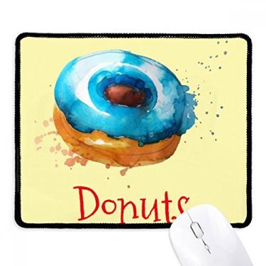 Imagem de Mousepad de sobremesa azul pintado à mão Aquarela tapete de borracha para jogos