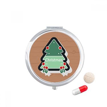 Imagem de Caixa de comprimidos de árvore de Natal com ícone de desenho animado de Natal