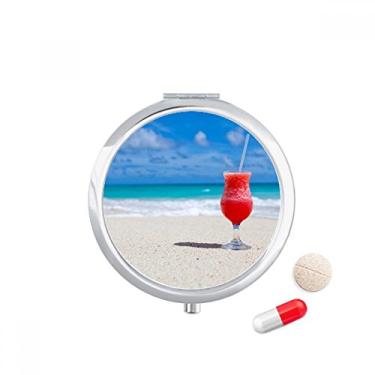 Imagem de Caixa de armazenamento de medicamentos com imagem de suco de melancia Ocean Sand Beach