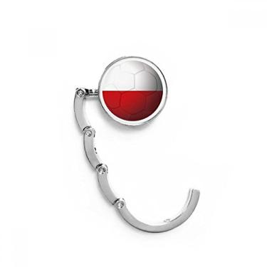 Imagem de Gancho de mesa de futebol com bandeira nacional da Polônia com fecho decorativo dobrável