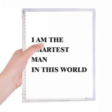 Imagem de Caderno I Am The Smartest Man com folhas soltas e diário recarregável, papelaria