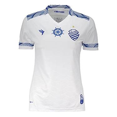 Imagem de Camisa de Futebol Azulão Centro Sportivo Alagoano Feminina Modelo Branco (G, Branco)