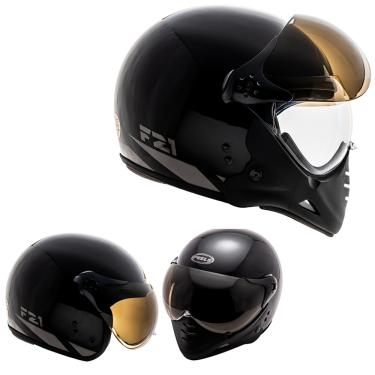 Imagem de Capacete Peels F21 Classic Preto Aberto Com Queixeira