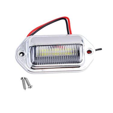 Imagem de 1/2 pçs LED luz de número de licença de carro para SUV caminhão reboque van tag Step Li produtos lâmpada de carro H1L4 lâmpadas licença branca