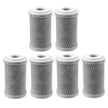 Imagem de Kit 6 Refil Filtro 5 Polegada Carbon Block Carvão Ativado