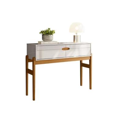 Imagem de Aparador Retrô Intense Com Pés de Madeira Freijó Com Off White Perolizado - Movelove