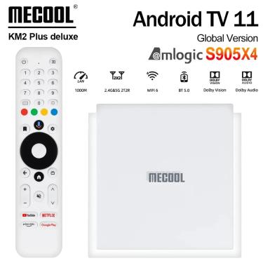 Imagem de Mecool-KM2 Plus Deluxe Android 11 TV Box  Amlogic S905X4  1000M  4K ATV  WiFi 5G  Áudio Dolby 6