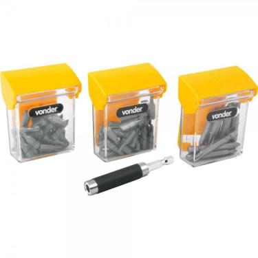 Imagem de Jogo Bits/Ponteira 61 Peças Encaixe Sextavado 1/4” 35.38.061.000 - Vonder Vonder