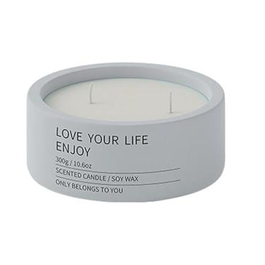 Imagem de 2 peças copo de vela de cerâmica minimalista e criativo nórdico para casa, vela de soja, copo vazio para casamento, jantar, festa-curta 10-OW-R0001 aroma de óleo de citronela