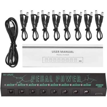 Imagem de M-VAVE VEDO Pedal Power - Fonte de Alimentação para Pedais 9V com 8 Saídas Isoladas, Proteção Contra Sobrecarga, Entrada Type-C 5V 2A, Ideal para Pedalboard de Guitarra, Baixo e Efeitos Estável