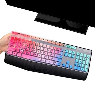 Imagem de i-Tensodo Capa de teclado para Logitech MK345, colorida, à prova de poeira e líquidos, reutilizável e lavável, silicone