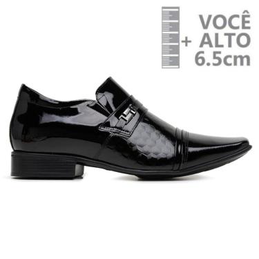 Imagem de Sapato Com Salto Interno Jota Pe Preto Verniz Air 79605-Masculino