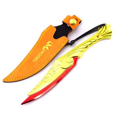 Imagem de Superbuybox Game Sword Karambit Knife Coleção de jogos de artes marciais chaveiro decoração de mesa mochila pingente presente, faca de leque inflamada dobrada, meio