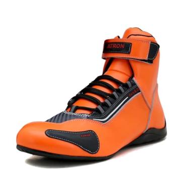 Imagem de Tenis Motociclista Cano alto Couro forro tex espumado 55311ATR (Laranja, BR, Adulto, Numérico, 40)