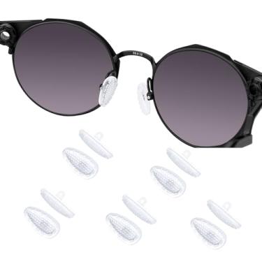Imagem de OOWLIT 5 pares de protetores de nariz transparentes e macios antiderrapantes para óculos Oakley armação de óculos de sol 14 mm x 7 mm x 7 mm