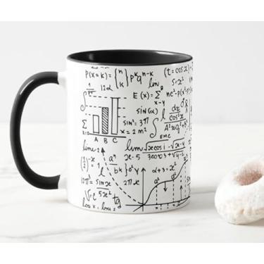 Imagem de Caneca Matemática Fórmulas Equações Cálculo Int Preto