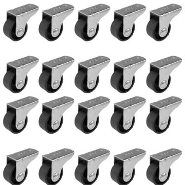 Imagem de Kit 20 Rodinha Rodizio Fixo Para Sofá Retratíl Bicama Auxiliar Resistente Anti Risco