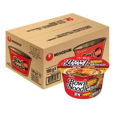 Imagem de Caixa Lamen Coreano Bowl Noodle Kimchi Picante Legumes Copo 100 gramas - 12 Copos