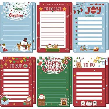 Imagem de Christmas to Do List Santa Snowman Christmas Pattern Notepad Christmas Note for Christmas Party Decoration Shopping List to Do List Reminder Xmas Notepad for Work Study 3.7 x 5.3 Inch (Cute, 12 Pcs)