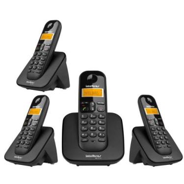 Imagem de Telefone Sem Fio 3 Ramal Adicional ID Bina TS 3110 Intelbras