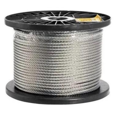 Imagem de Kit 25m de Cabo de Aço Revestido em Pvc 3,2 Mm X 5,0 Mm (1/8" X 3/16")