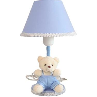 Imagem de Abajur Infantil Cabeceira Quarto Bebê Criança - Azul - Erich Baby