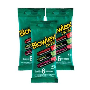 Imagem de Kit 3 Preservativo Blowtex Twist 6 Unidades