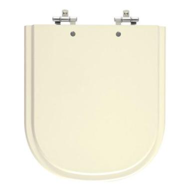 Imagem de Assento Sanitário Vogue Plus Creme Tampa para Vaso Deca de Madeira Laq
