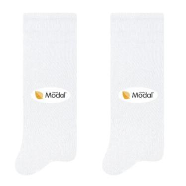 Imagem de 2 Pares de Meias Social Masculina Modal Selene 8350, Branco, 39-43